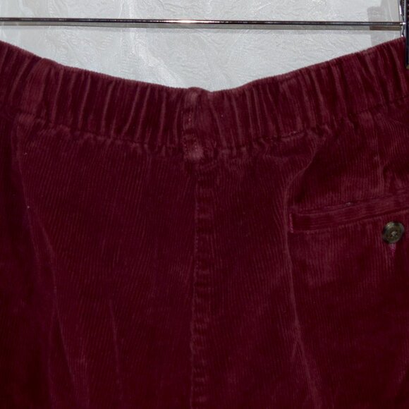 Vintage L.L. Bean Maroon Corduroy Pants | High-Rise Relaxed Fit | Size 12 - Picture 3 of 5